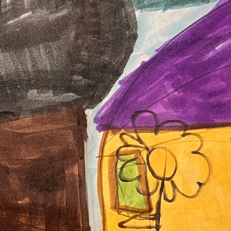 Home sweet home, Marker on paper, 2022 (14.5"x12")