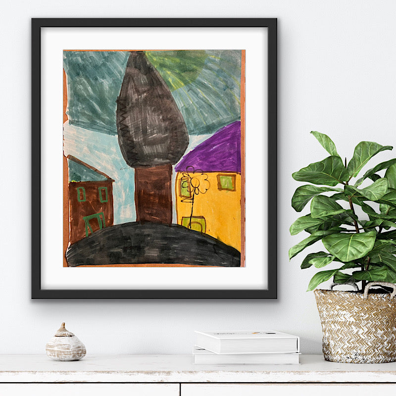 Home sweet home, Marker on paper, 2022 (14.5"x12")
