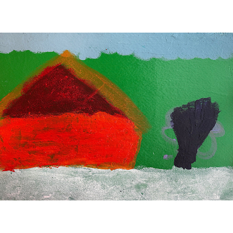Loneliness, Painting, Acrylic on paper, 2022 (16"x23")