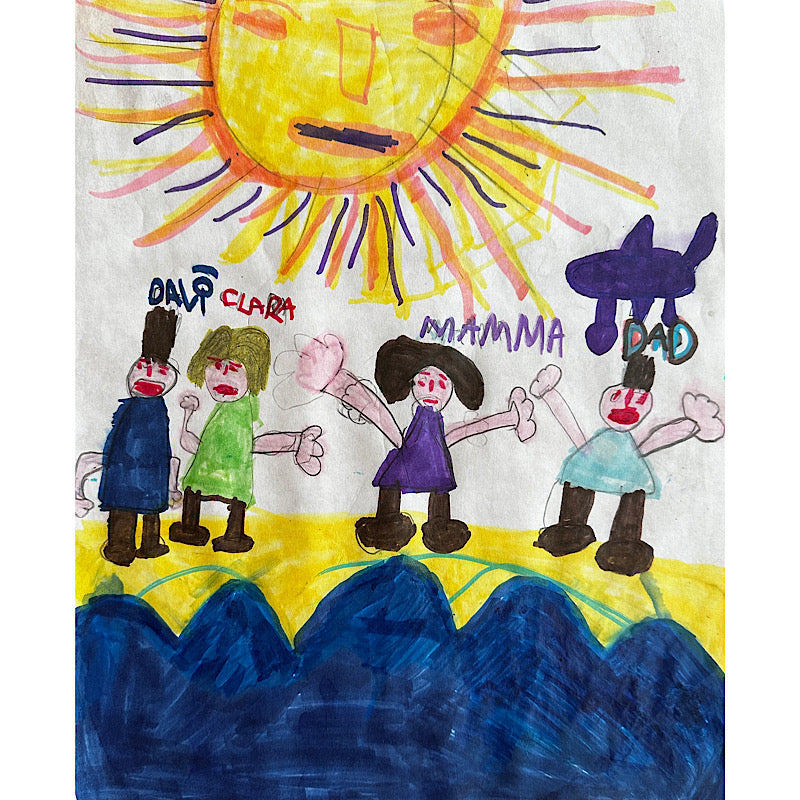 We are family, Marker on paper, 2022 (14"x11")
