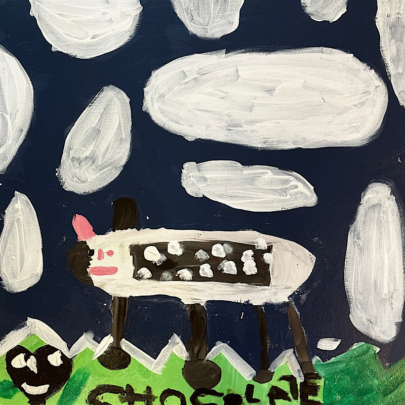 Chocolate, Painting, Acrylic on canvas, 2023 (24x24")