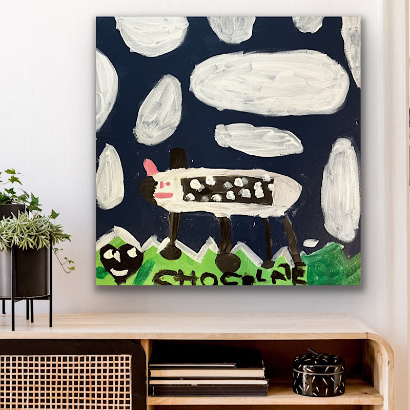 Chocolate, Painting, Acrylic on canvas, 2023 (24x24")