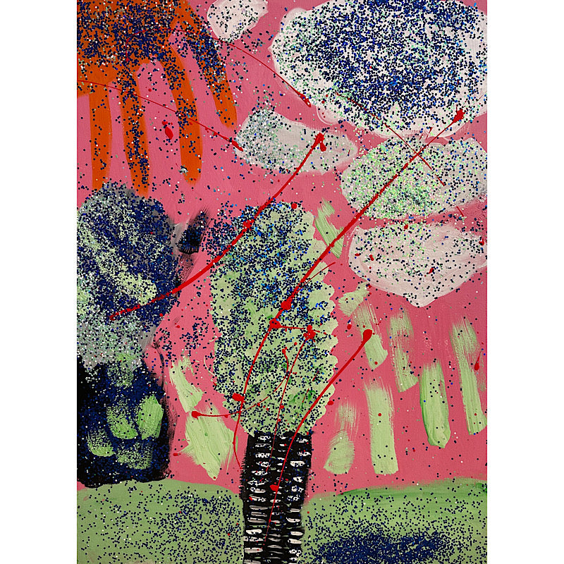 Sweet Garden, Painting, Acrylic on canvas, 2023 (40x30")