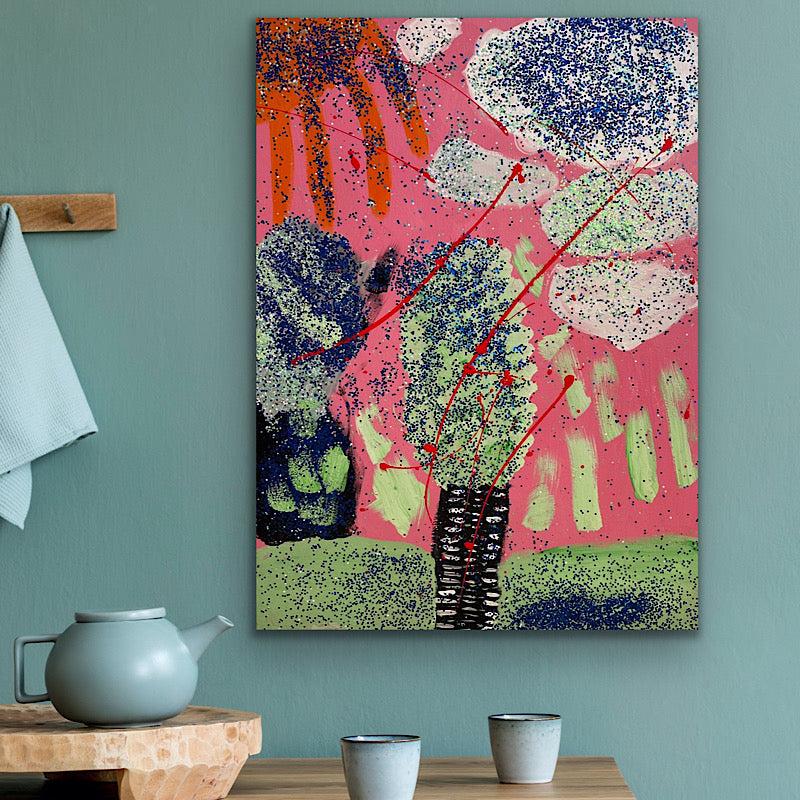 Sweet Garden, Painting, Acrylic on canvas, 2023 (40x30")