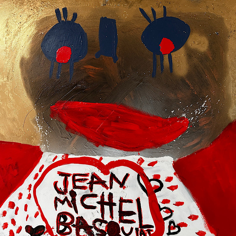 Child - Jean Michel Basquiat, Painting, Acrylic on canvas, 2023 (48x48")