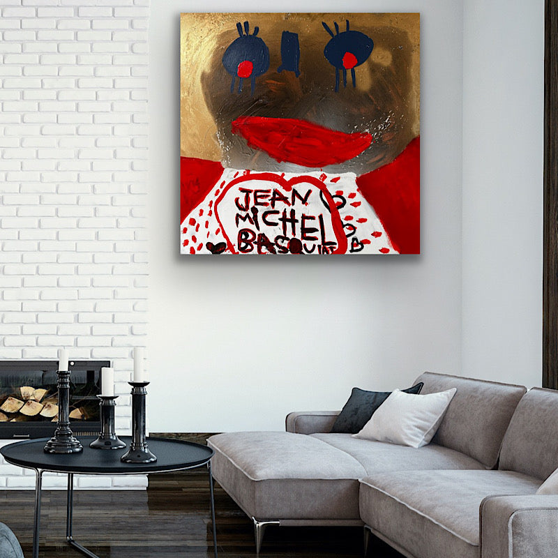 Child - Jean Michel Basquiat, Painting, Acrylic on canvas, 2023 (48x48")