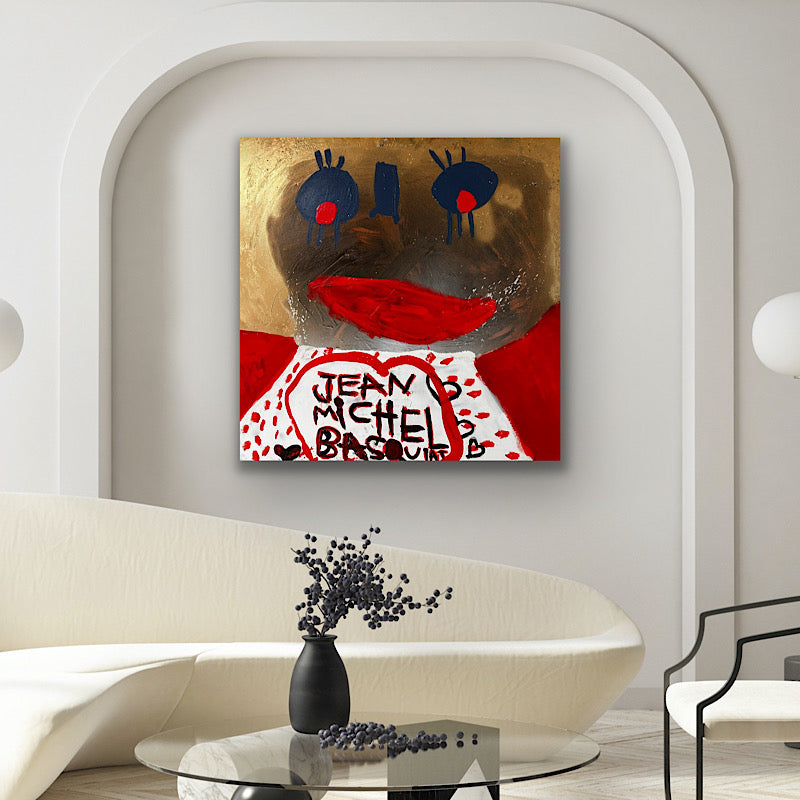 Child - Jean Michel Basquiat, Painting, Acrylic on canvas, 2023 (48x48")