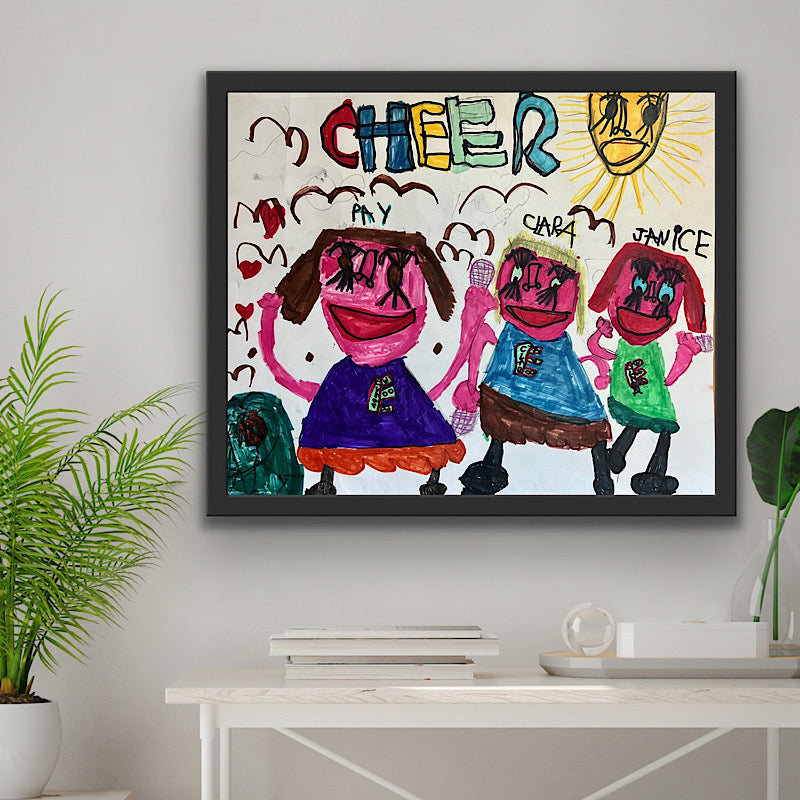 Cheer - Original drawing, Marker on paper, 2022 (14x17")