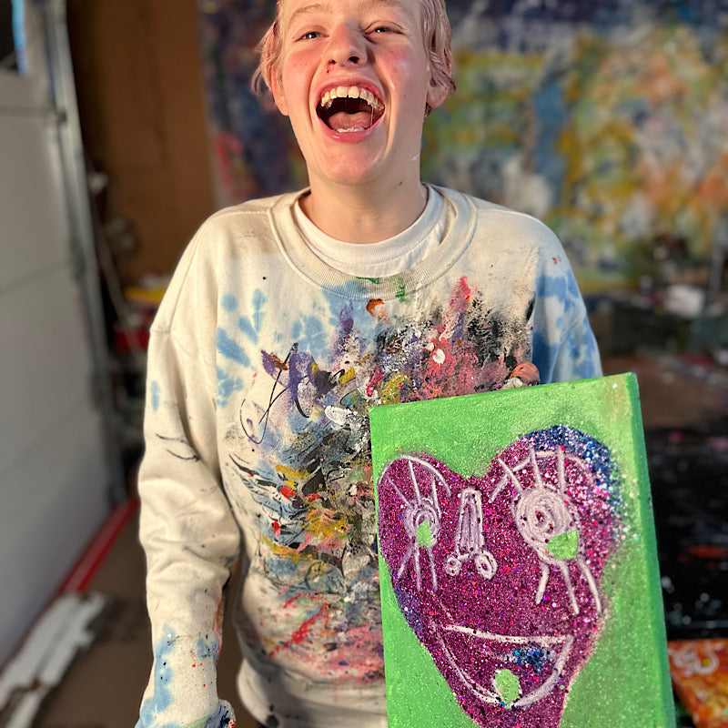 Up love #3, Painting, Acrylic on canvas, 2023 (12x9")