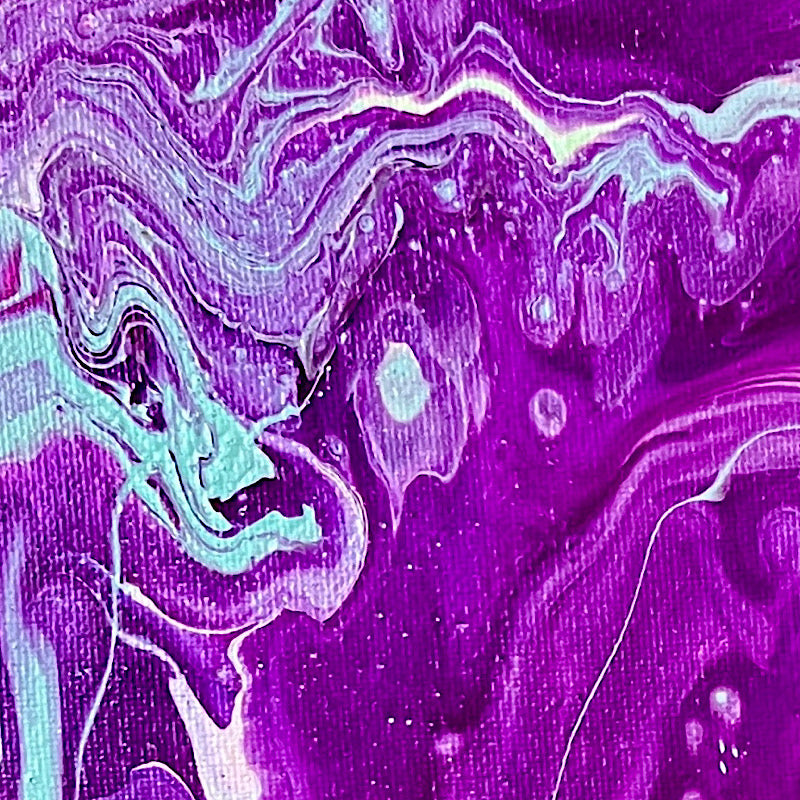 Cold Waves, Painting, Acrylic on canvas, 2022 (12x12")