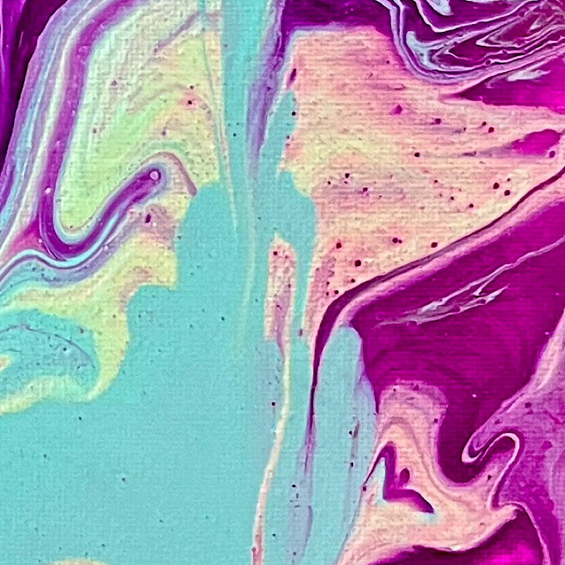 Cold Waves, Painting, Acrylic on canvas, 2022 (12x12")