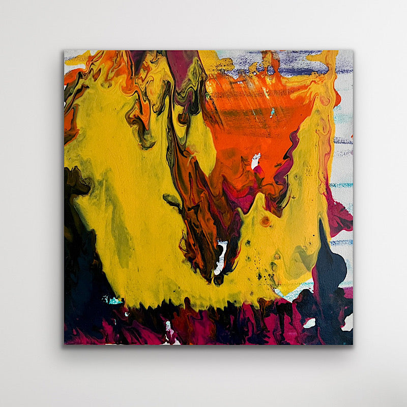 Disco, Painting, Acrylic on canvas, 2022 (12x12")