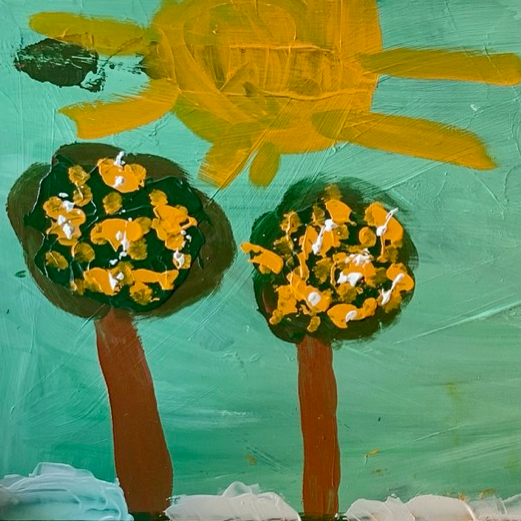 Family in Paradise (40x114 cm / 16"x45")