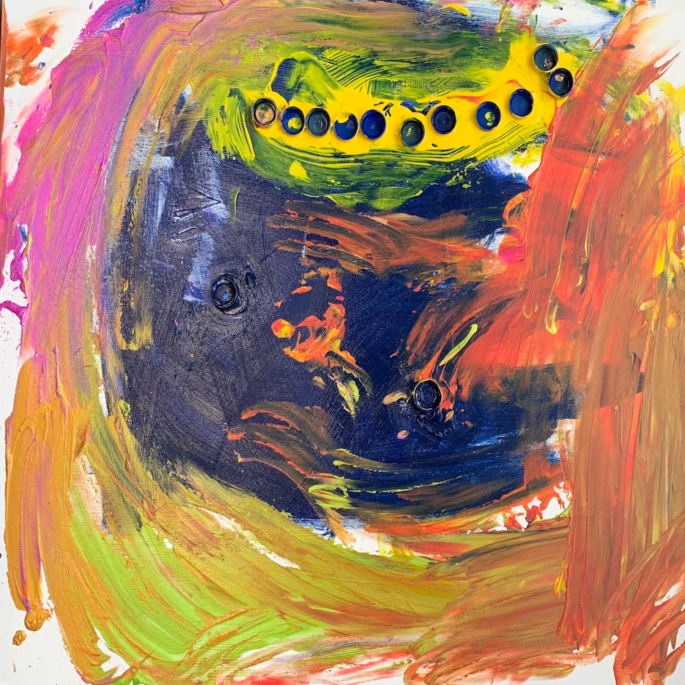 Fireworks - Painting, acrylic on canvas, 2018 (27,5"x31,5")