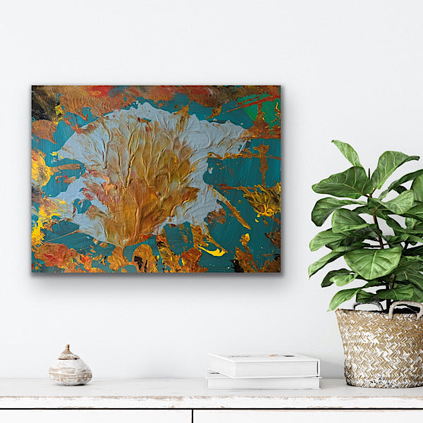 Fireworks #1, Painting, Acrylic on canvas, 2022 (12x16")