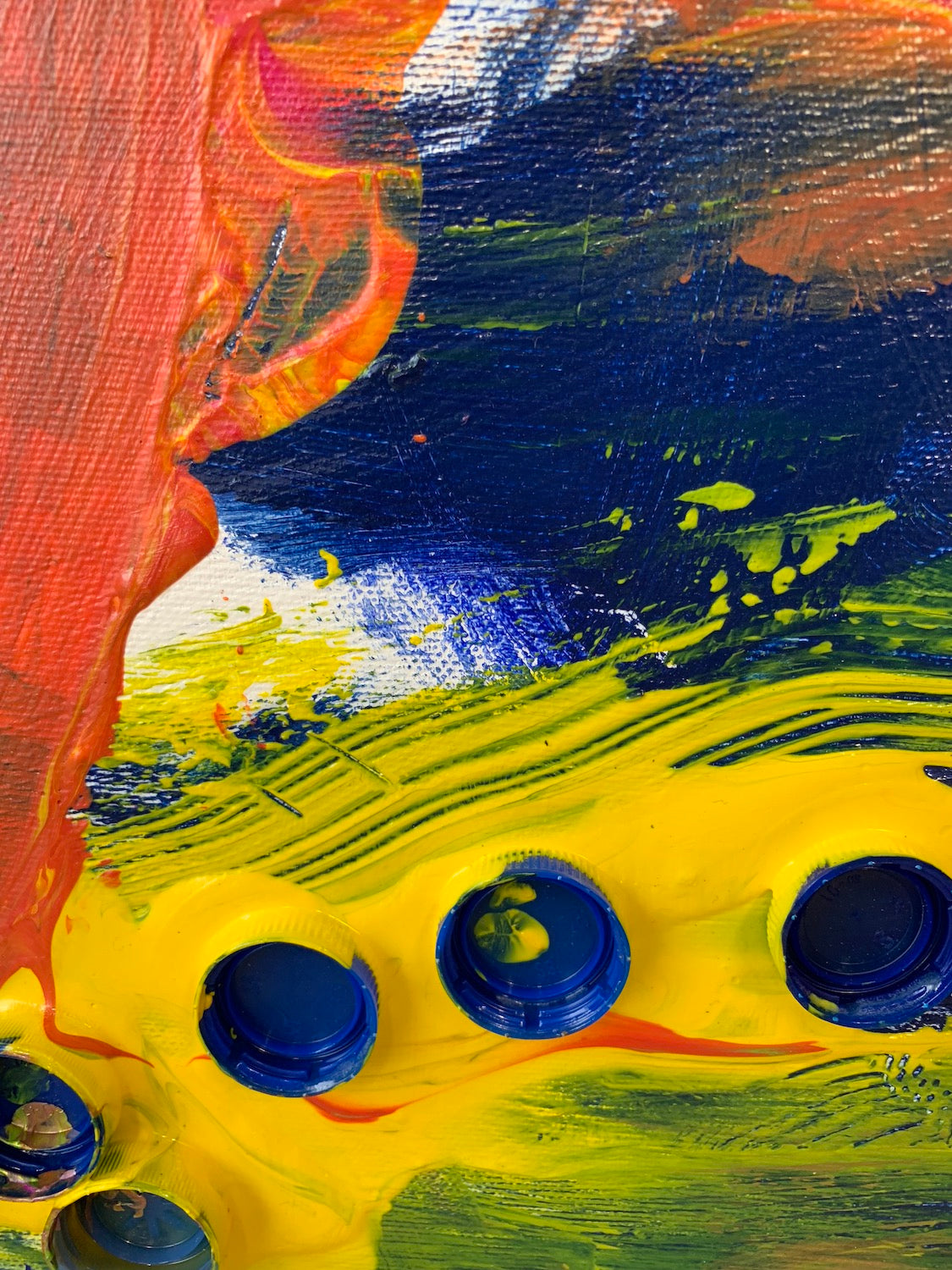 Fireworks - Painting, acrylic on canvas, 2018 (27,5"x31,5")