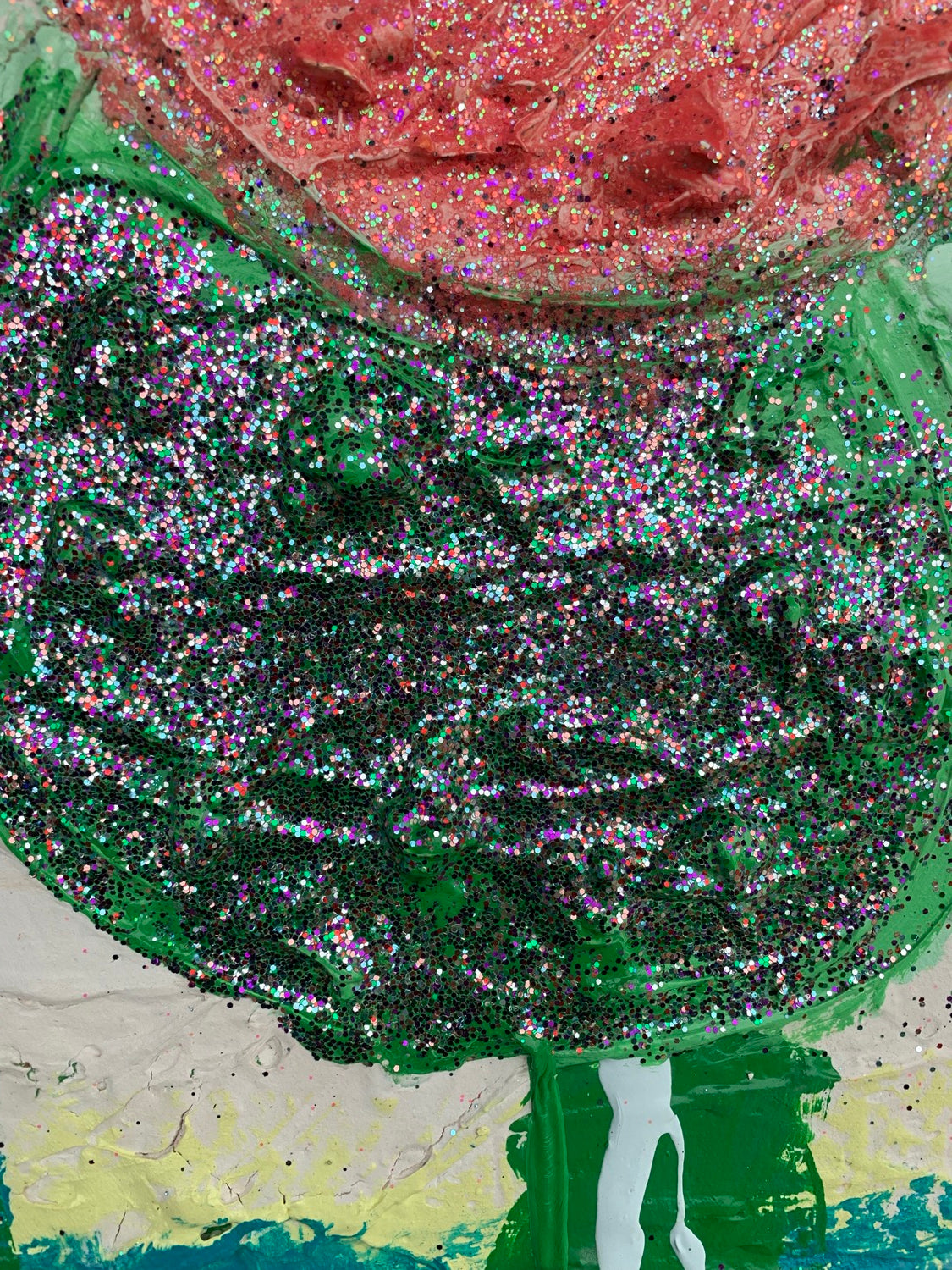 Flourly Ice Creams  - Mix medias on canvas (34"x26")