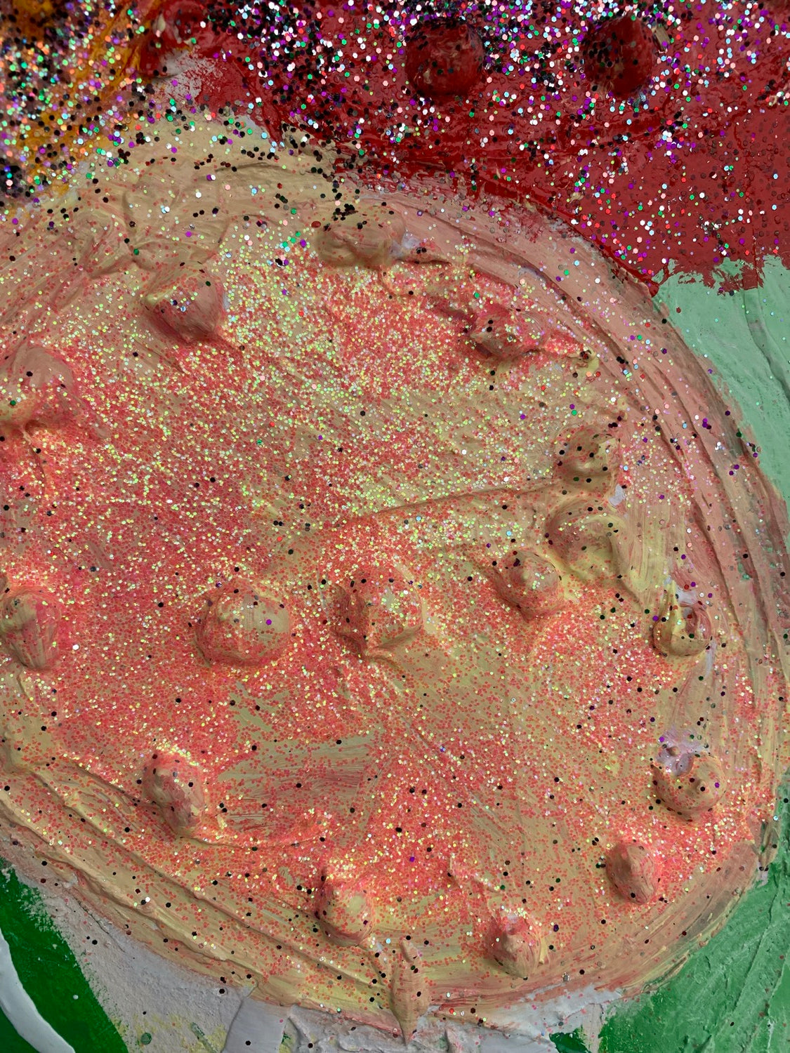 Flourly Ice Creams  - Mix medias on canvas (34"x26")