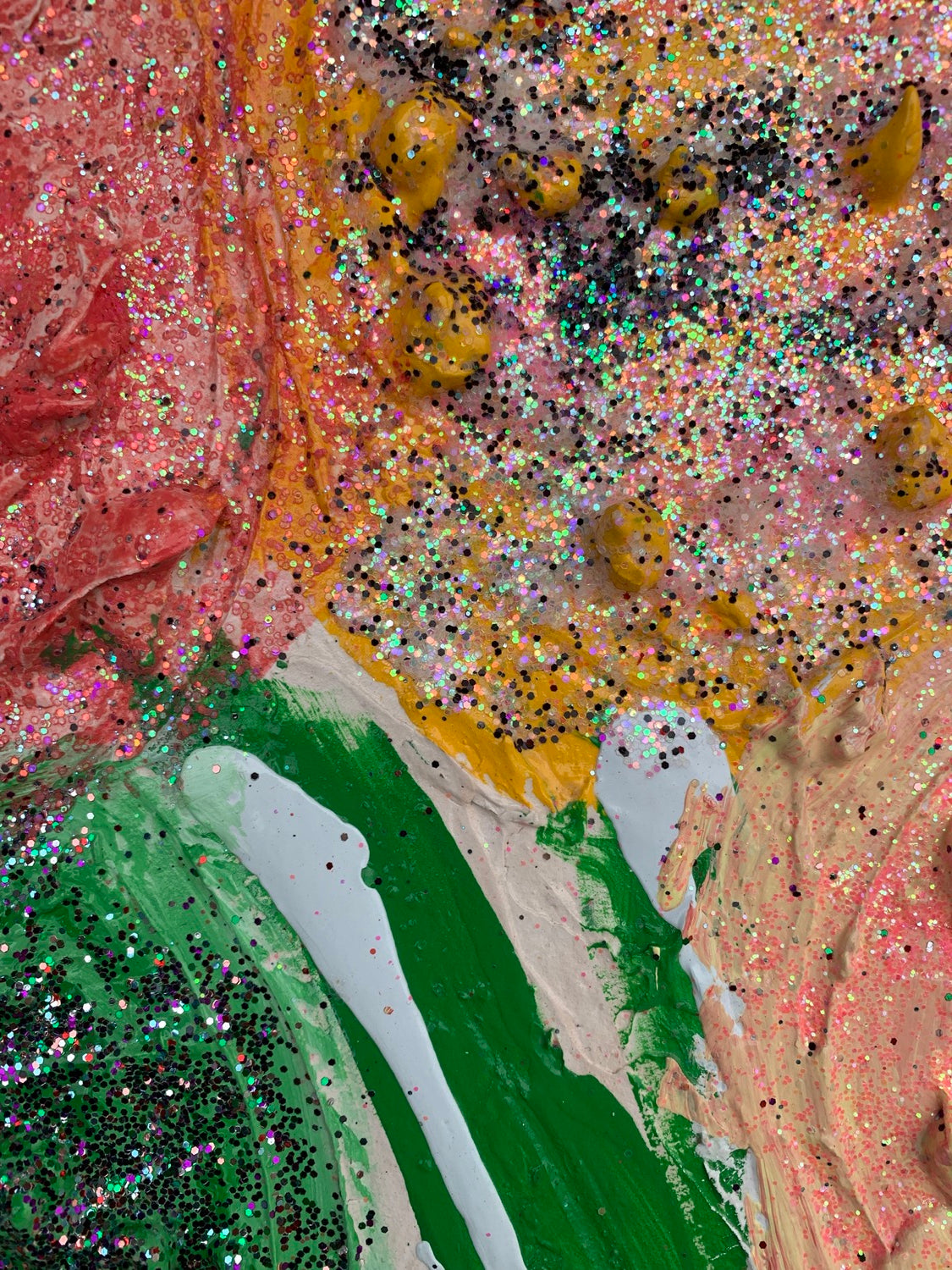 Flourly Ice Creams  - Mix medias on canvas (34"x26")