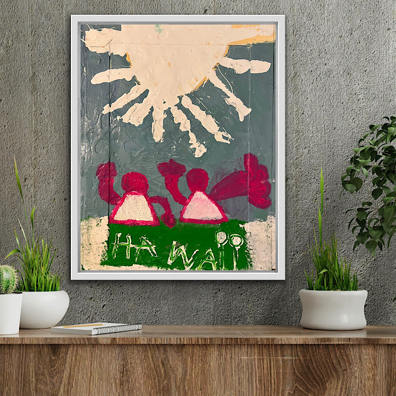 Hawaii - Painting, Acrylic on cardboard, 2022 (24x20")
