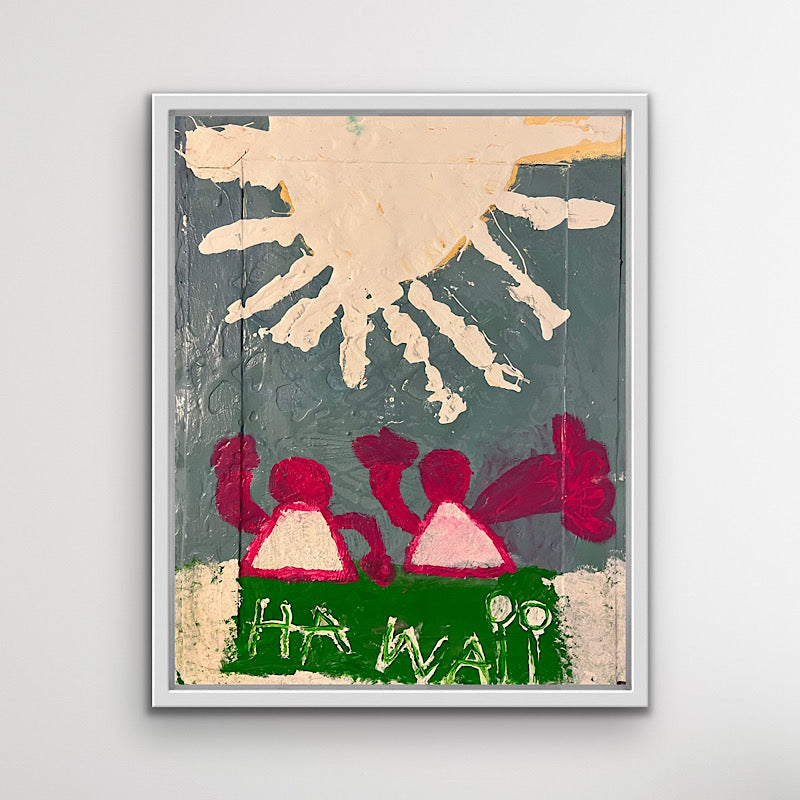 Hawaii - Painting, Acrylic on cardboard, 2022 (24x20")