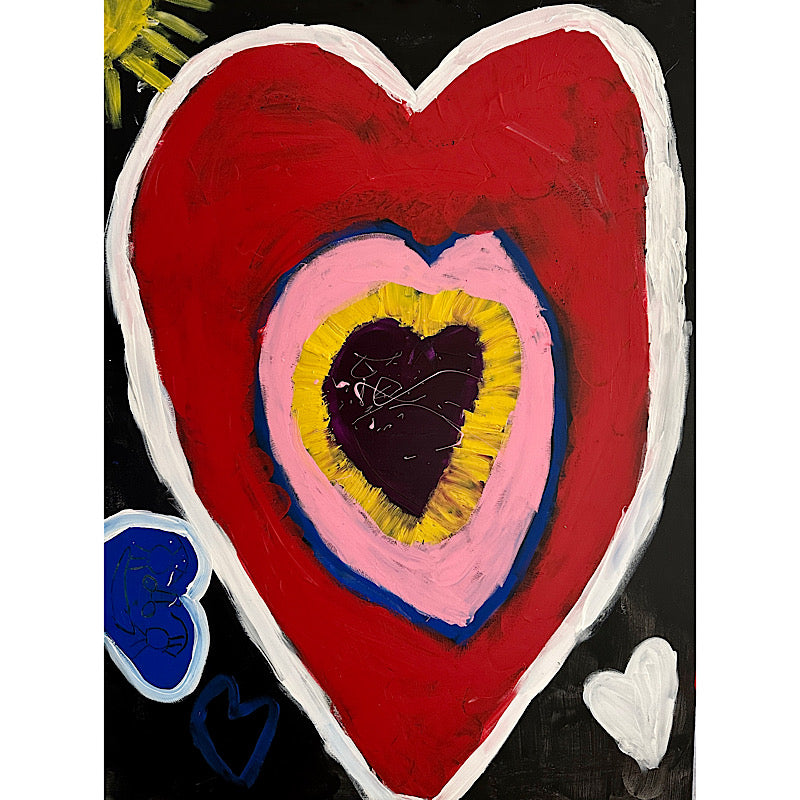Therapist Heart, Painting, Acrylic on canvas, 2023 (48"x36")
