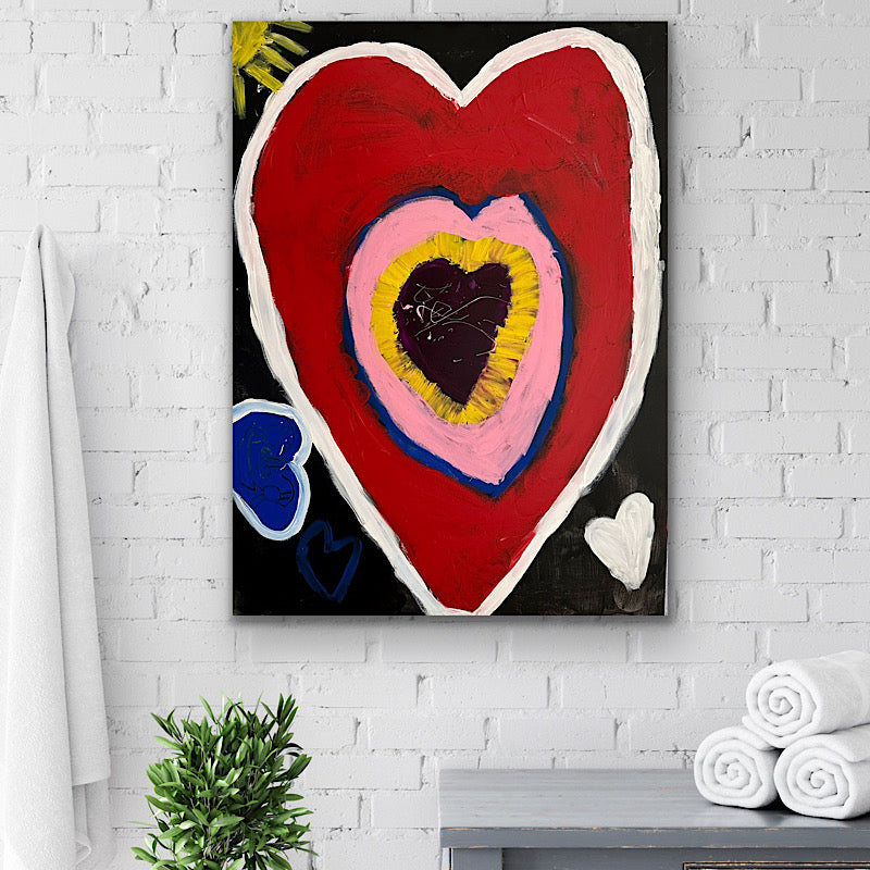 Therapist Heart, Painting, Acrylic on canvas, 2023 (48"x36")