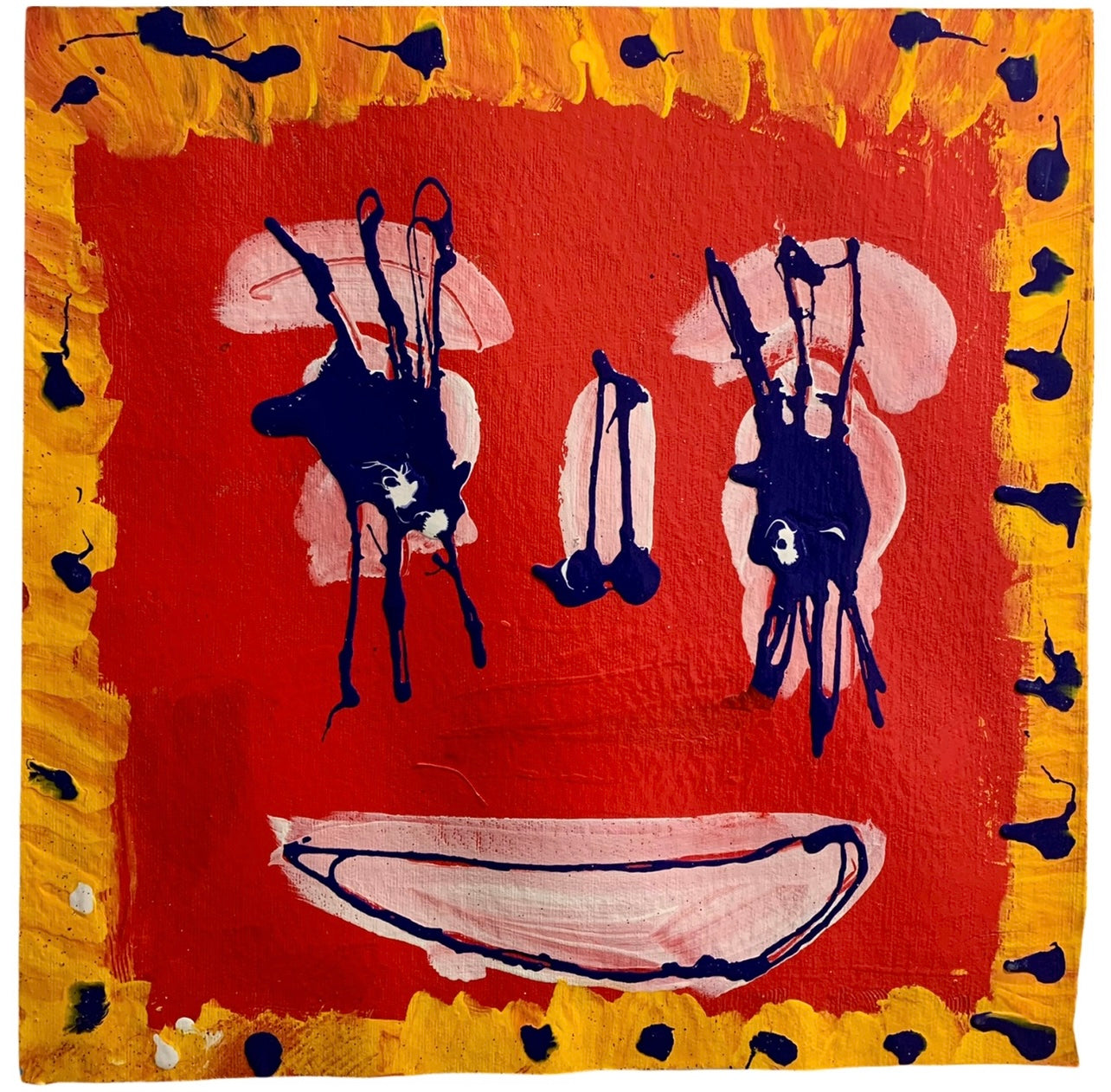 Mel - Painting, acrylic on paper, 2021 (20"x20")