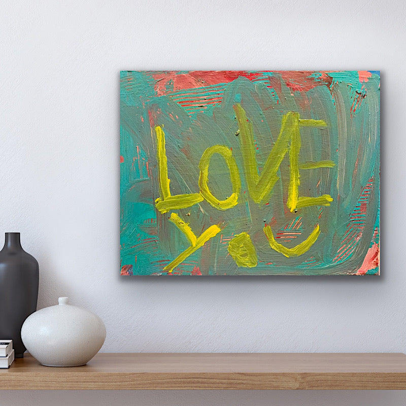 Love #1, Painting, Acrylic on canvas, 2022 (11x14")