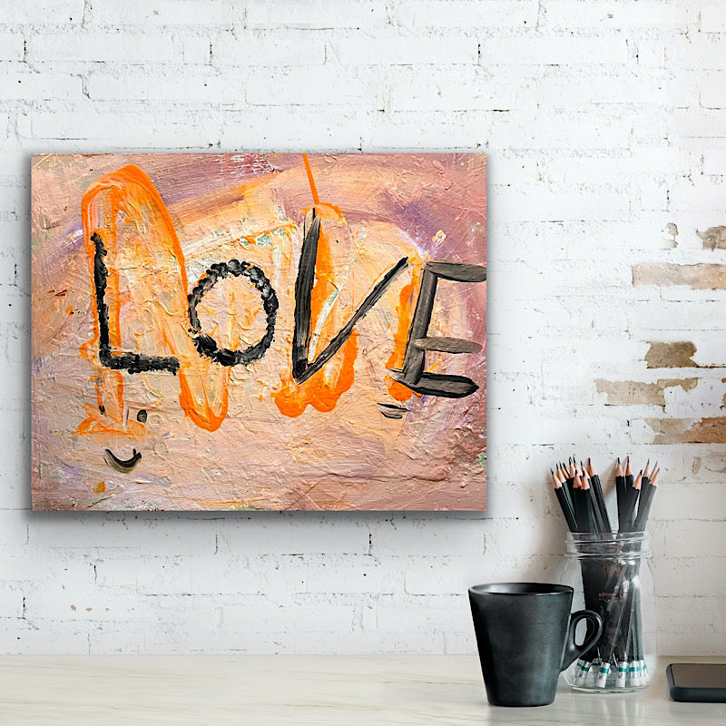 Love #2, Painting, Acrylic on canvas, 2022 (16x20")