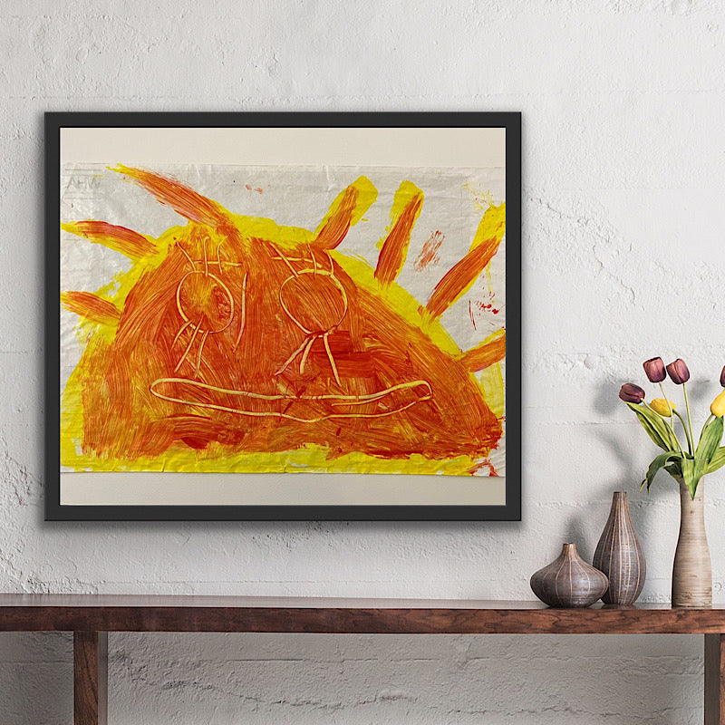 My only sunshine - Painting, Acrylic on paper, 2021 (13x19")