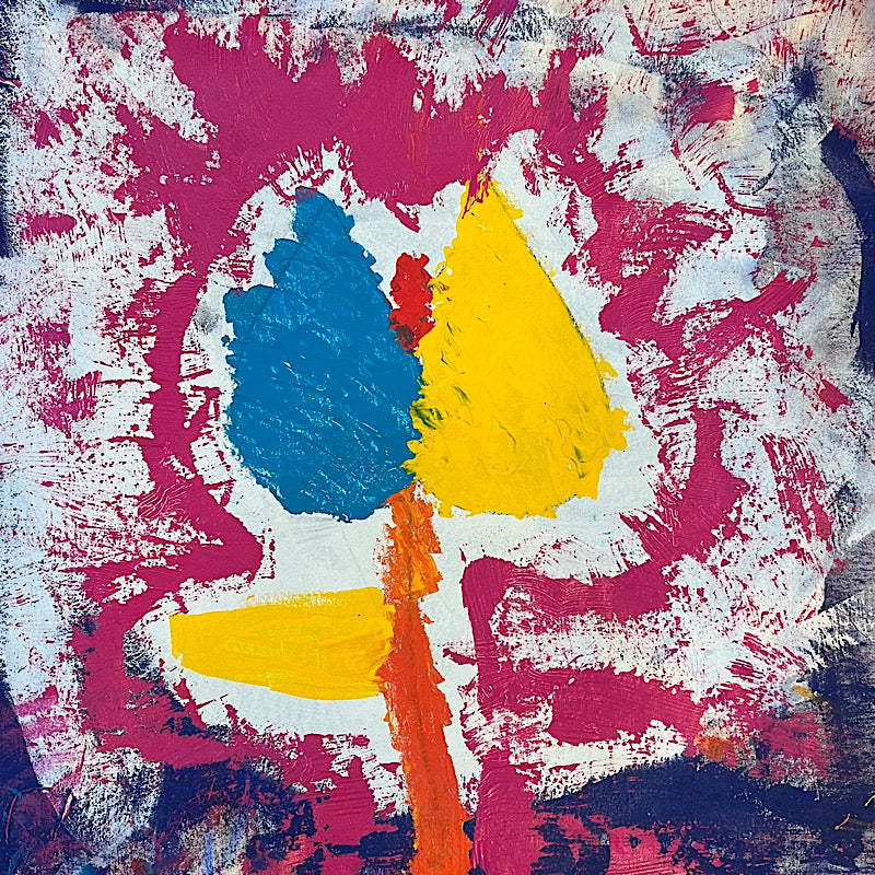 Rainbow Rose, Painting, Painting, Acrylic on canvas, 2021 (28"x28")