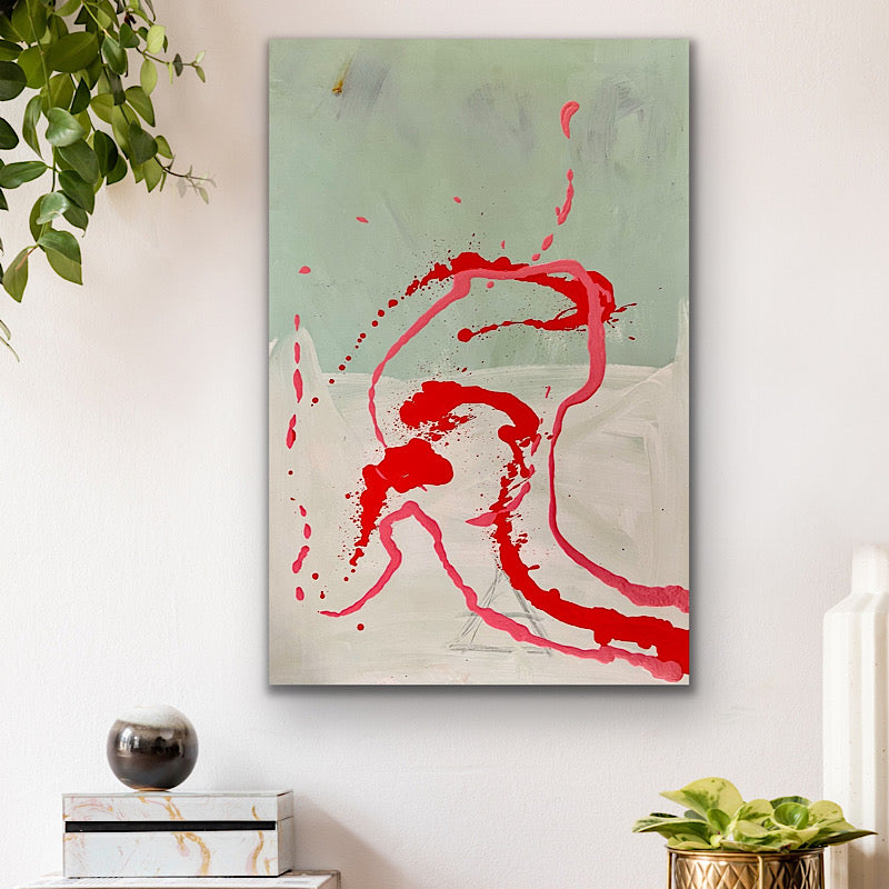 Waterfall of joy, Painting, Acrylic on canvas, 2022 (36x24")