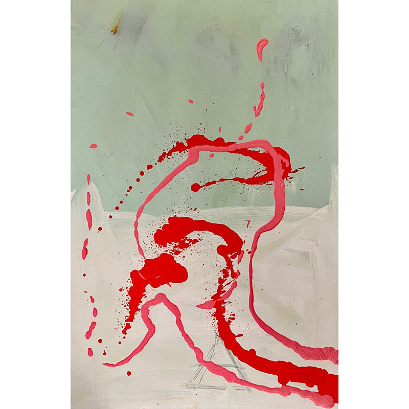 Waterfall of joy, Painting, Acrylic on canvas, 2022 (36x24")