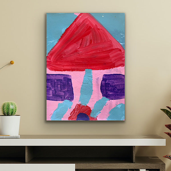 Italian House, Painting, Acrylic on cardboard, 2022 (27"x20")