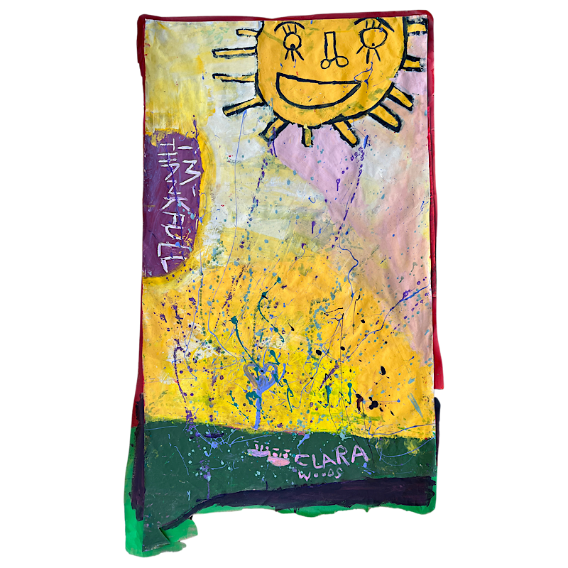 I'm Thankful, Painting, Acrylic on non woven and paper (97x55")