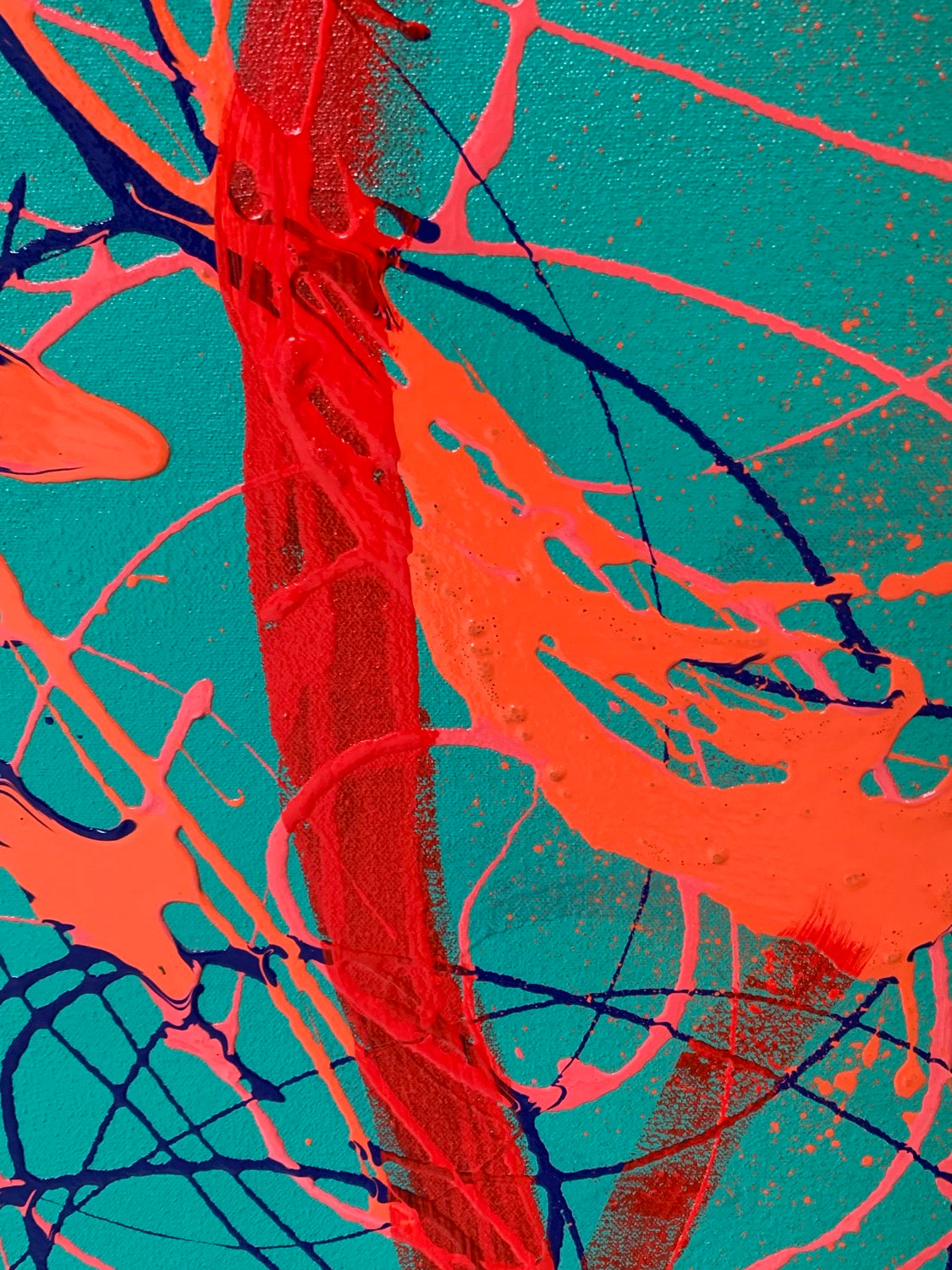 Inside my heart - Painting, acrylic on canvas, 2021 (50”x50")