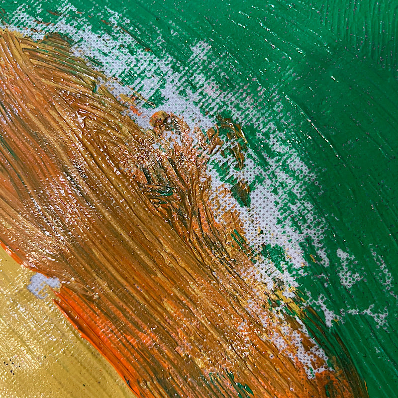 Keep Pushing, Painting, Acrylic on non woven and paper (48x48")
