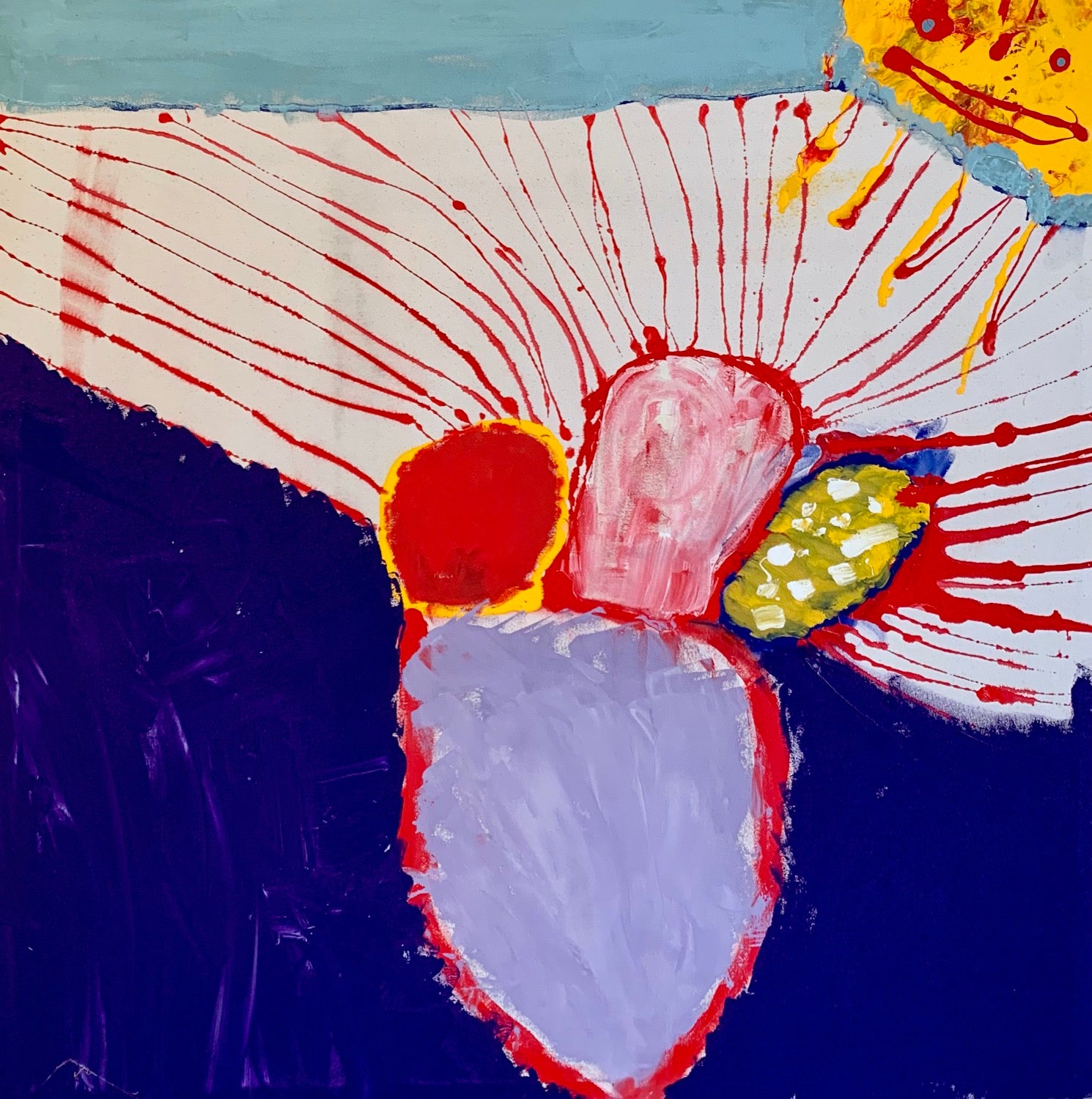 La Dolce Vita - Painting, acrylic on canvas, 2021 (46”x46")