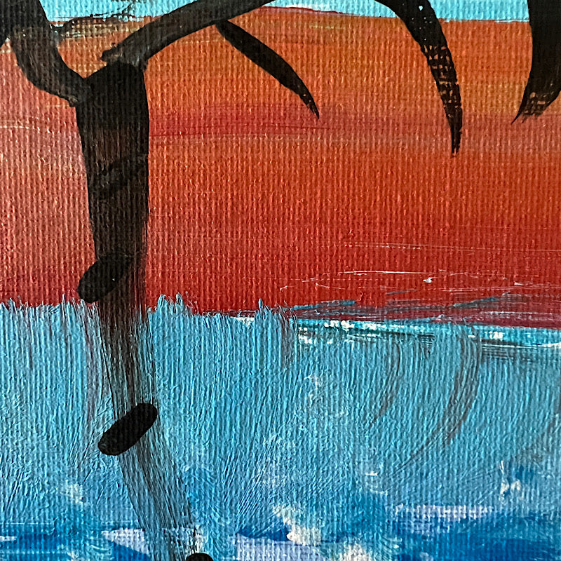 Love #8, Hippie Heart, Painting, Acrylic on canvas board, 2022 (12x16")