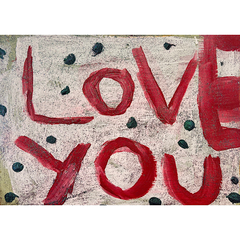 Love #3, Painting, Acrylic on cardboard, 2023 (9.5x13")