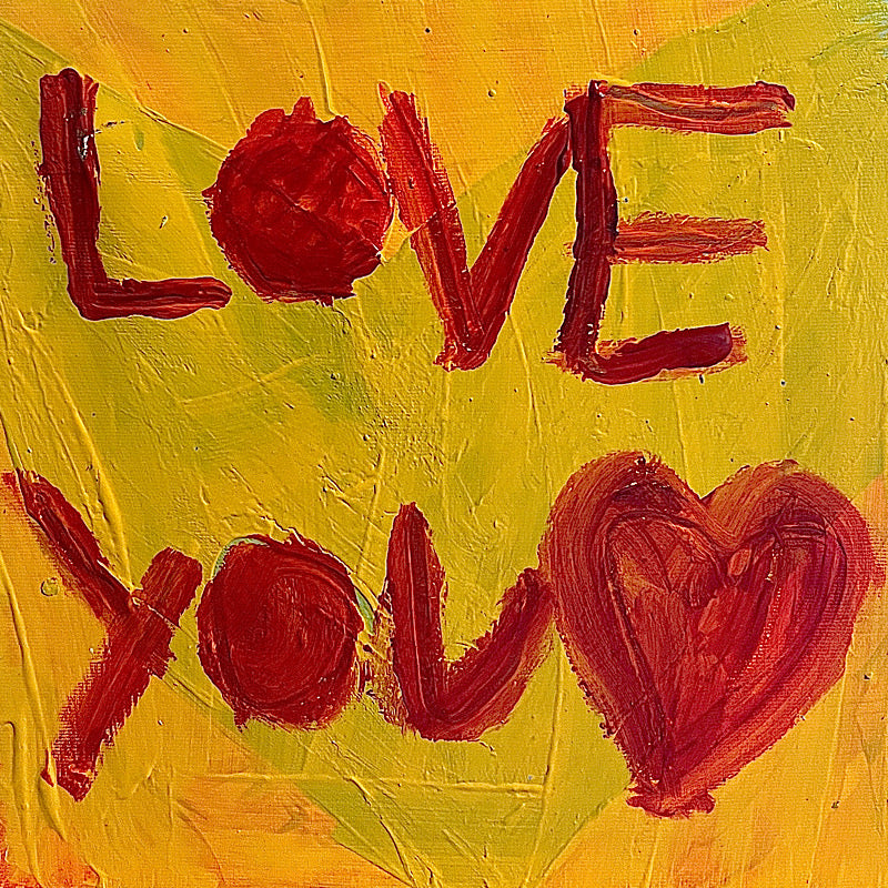 Love #7, Painting, Acrylic on canvas, 2022 (9x9")