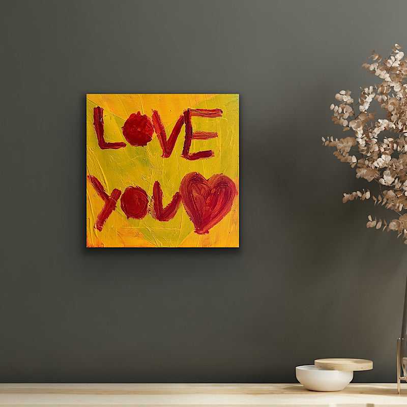 Love #7, Painting, Acrylic on canvas, 2022 (9x9")