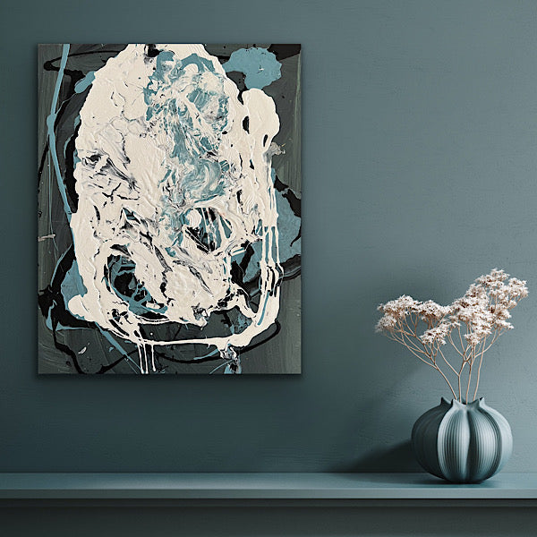 My Brain, Painting, Acrylic on canvas, 2022 (16x20")