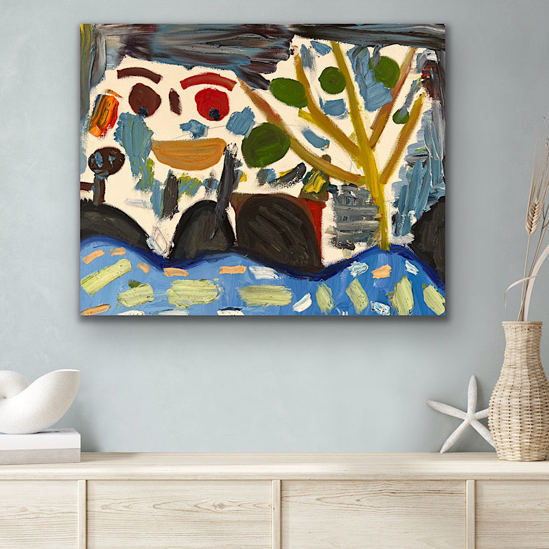 My happy place, Painting, Oil on canvas, 2022 (24x30")