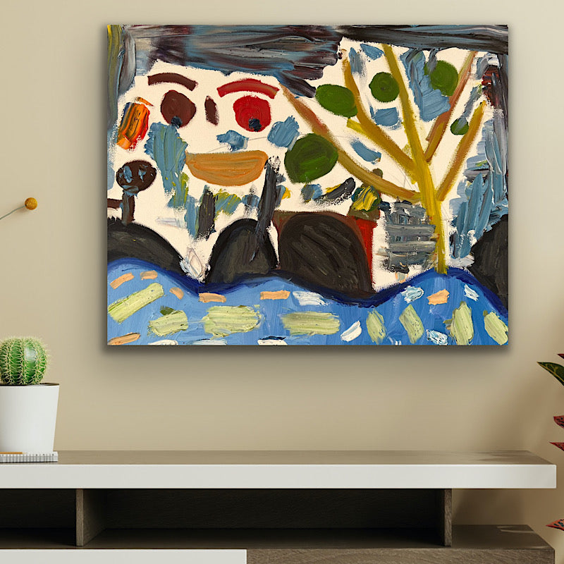 My happy place, Painting, Oil on canvas, 2022 (24x30")