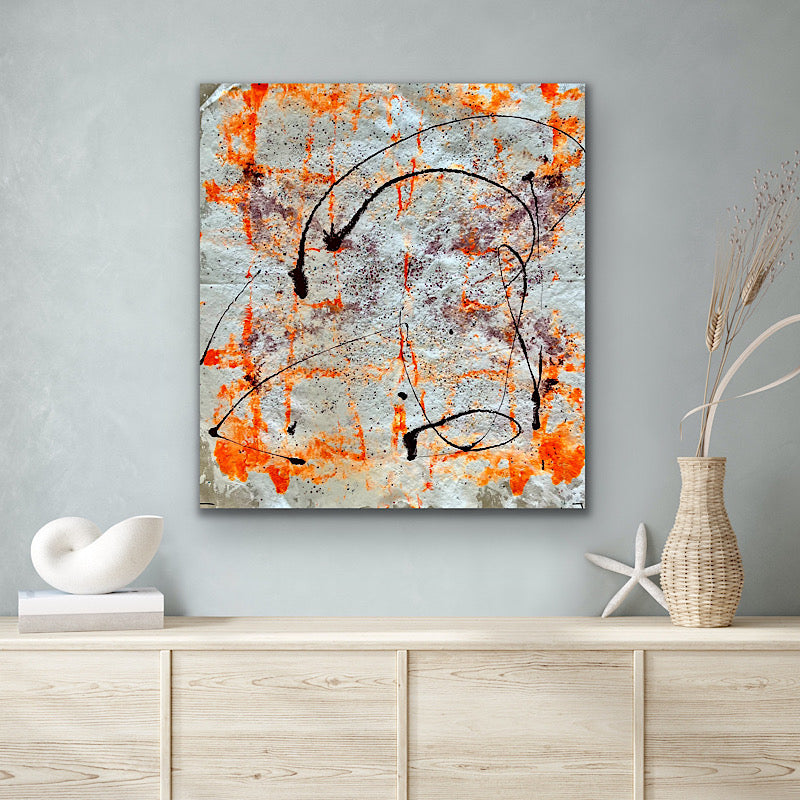 My heart shines, Painting, Acrylic on canvas, 2022 (26"x24")