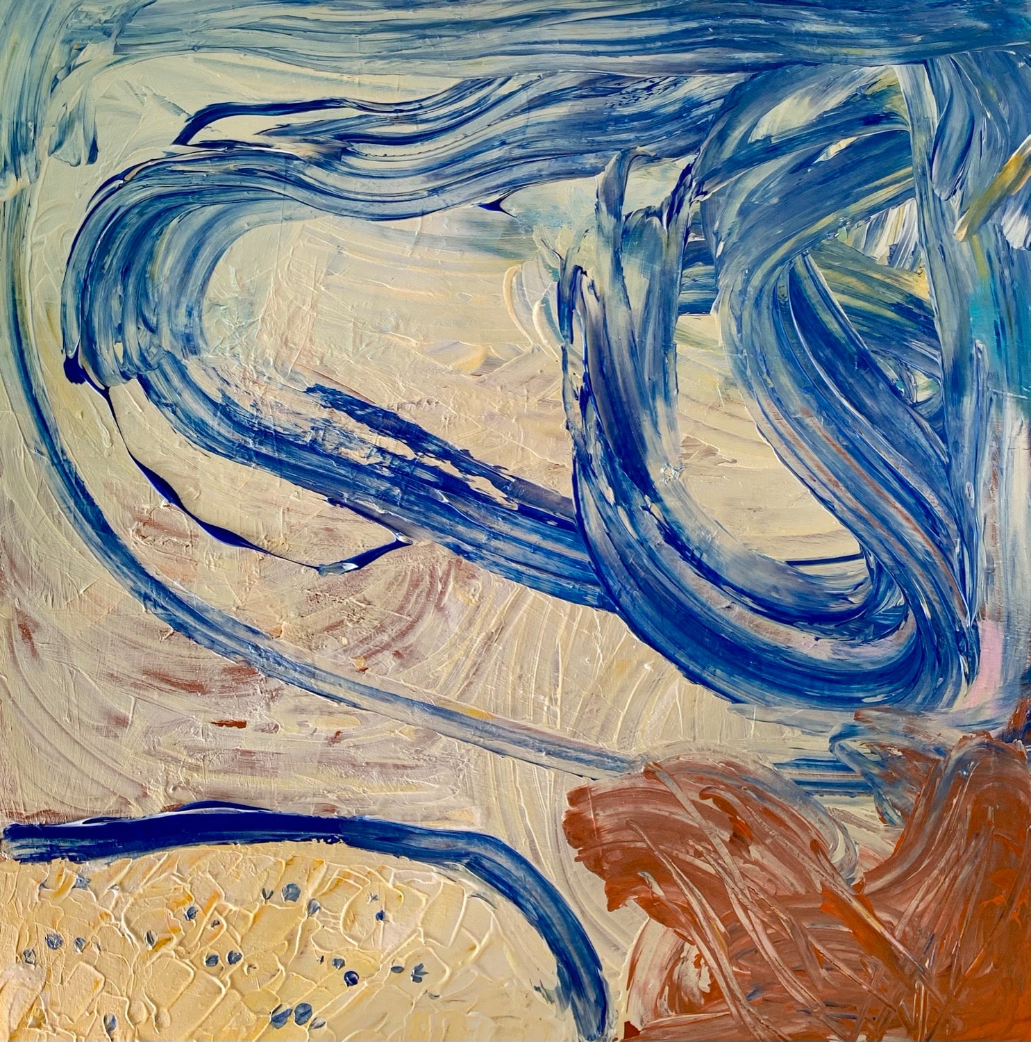 Paradise - Painting, acrylic on canvas, 2021 (39"x39")