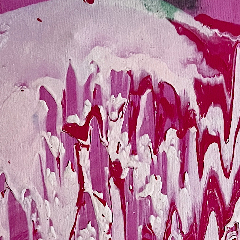 Pink Party, Painting, Acrylic on canvas, 2022 (12x12")