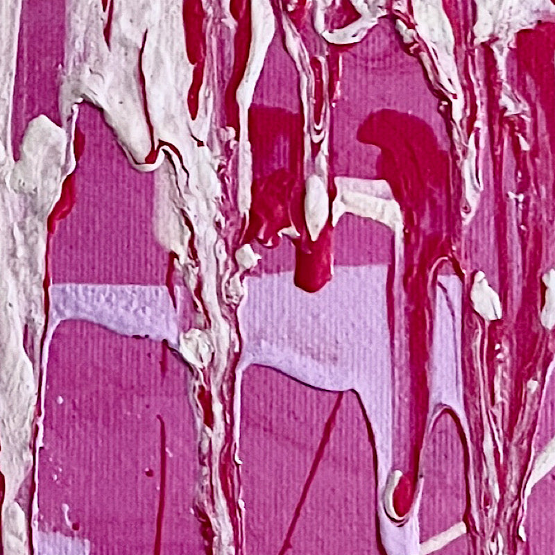Pink Party, Painting, Acrylic on canvas, 2022 (12x12")